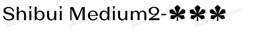 Shibui Medium2字体转换